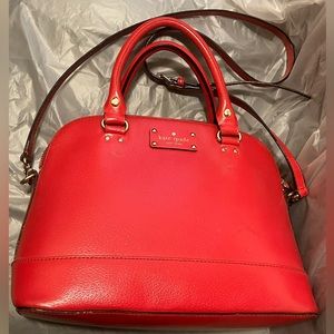 Kate Spade Red Leather Crossbody Bag